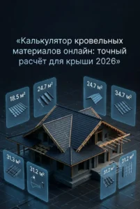 Калькулятор кровельных материалов онлайн 2026 — точный расчёт для крыши: 3D-модель дома с визуализацией металлочерепицы, мягкой кровли и других материалов