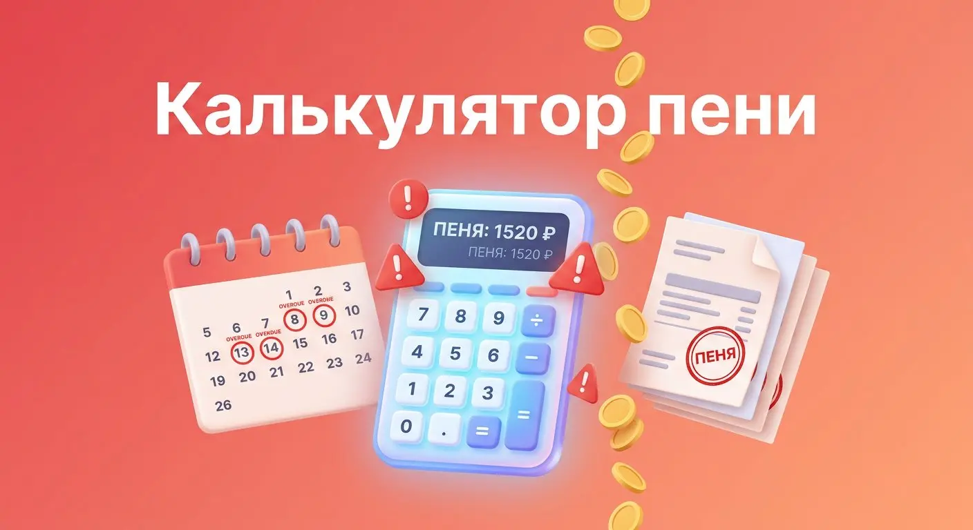 Калькулятор пени онлайн: расчёт штрафных санкций по налогам, договору, ЖКХ и алиментам