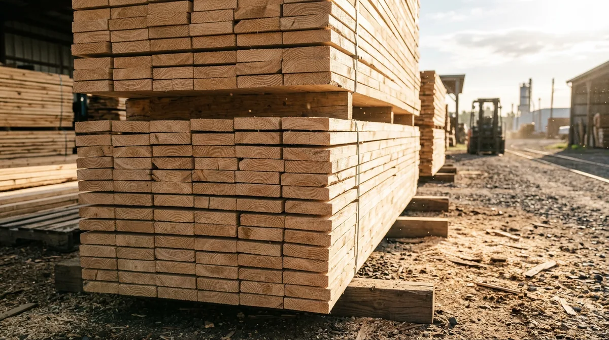 калькулятор кубатуры доски — штабель обрезной доски на лесобазе